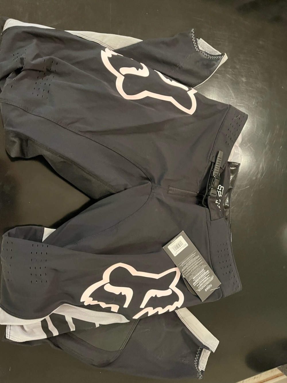 Fox Women's Black and Light Pink Logo Motocross pants